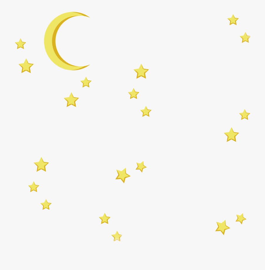 #ftestickers #clipart #stars #moon #crescentmoon #yellow, Transparent Clipart