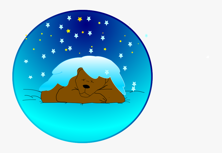 Free Sleeping Bear Under The Snow - Sleeping Bear Clip Art, Transparent Clipart