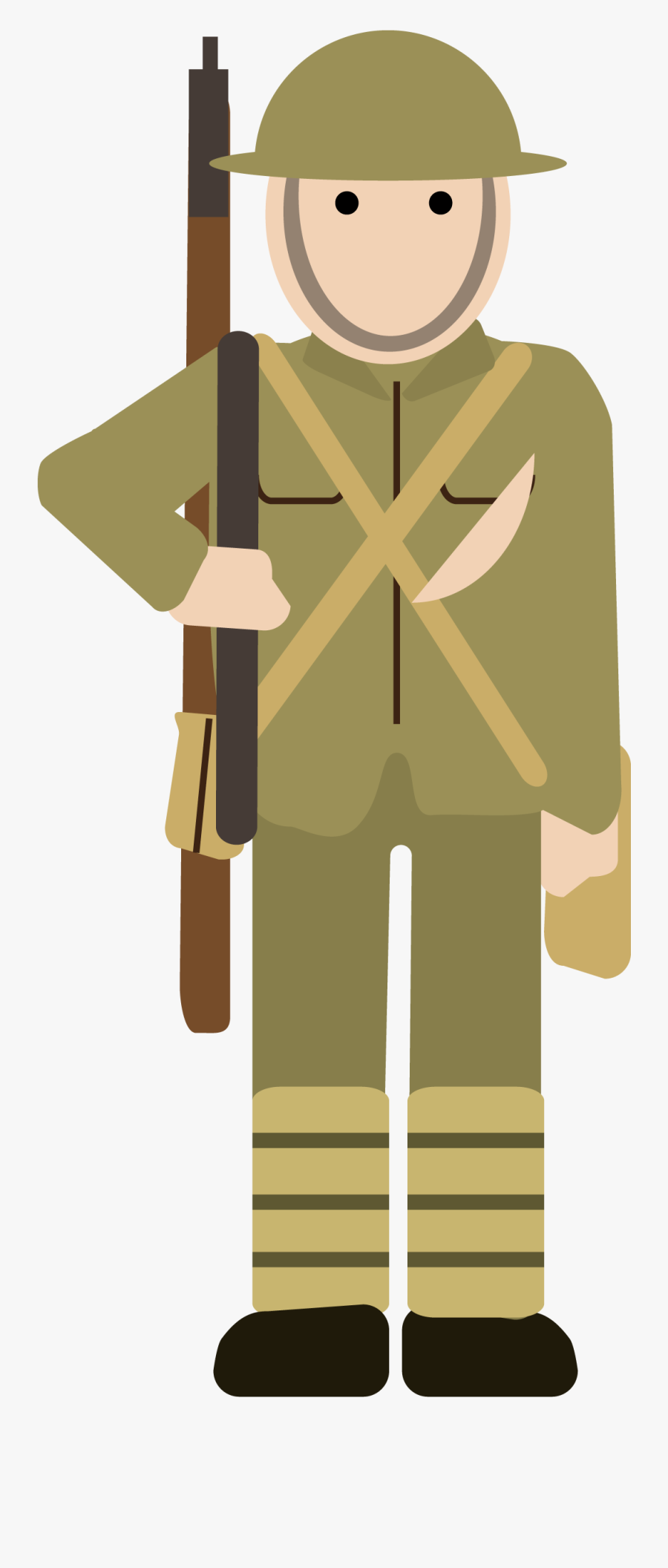 Transparent Wwi Clipart - World War 1 Soldier Cartoon, Transparent Clipart