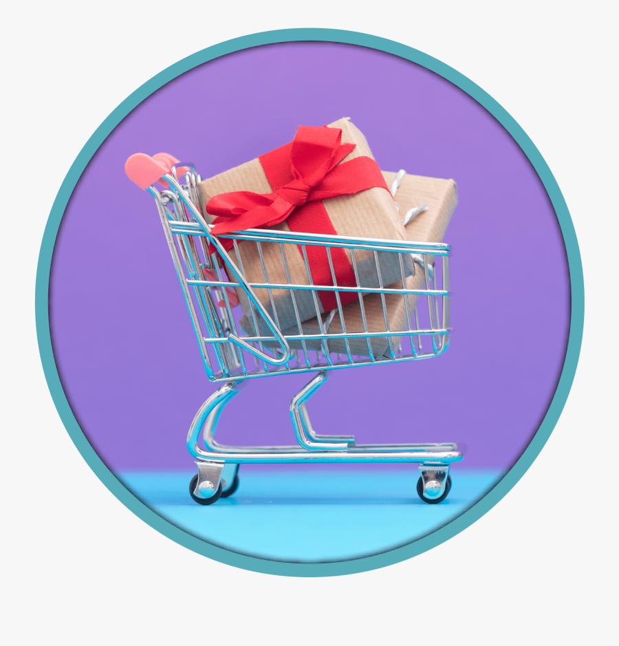 Cute Shoppung Cart Background, Transparent Clipart