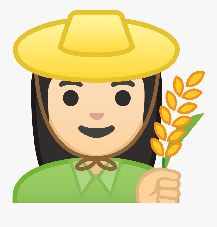 Woman Farmer Light Skin Tone Icon - Farmer Icon, Transparent Clipart