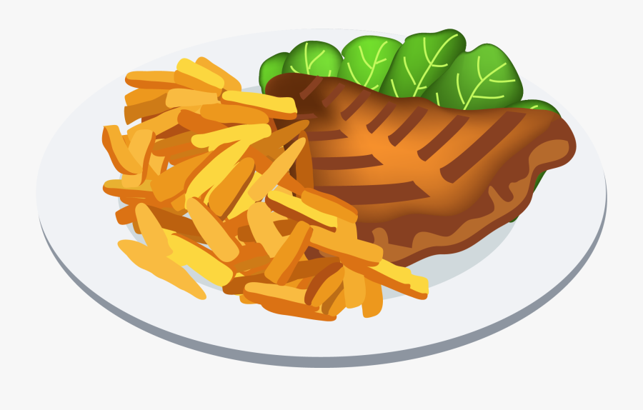 Food On Plate Vector, Transparent Clipart