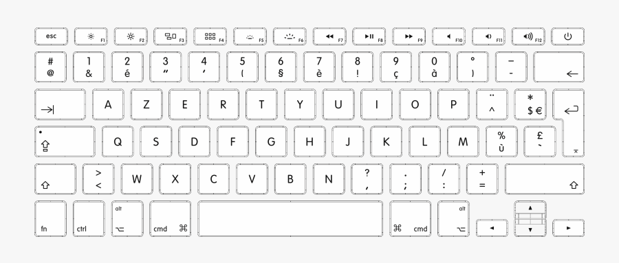 Keyboard Clipart Mac Keyboard - Apple Wireless Keyboard, Transparent Clipart