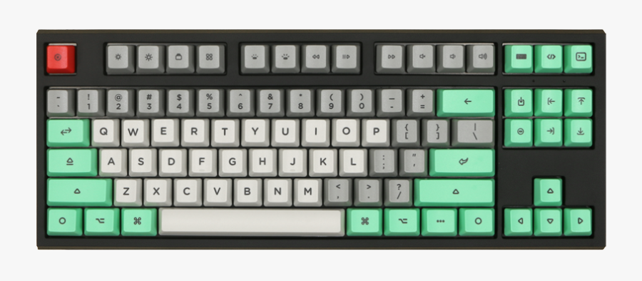 Wasd Keyboards Seaside By - Ducky One Blue Gray Tkl Dye Sub Pbt Mechanical Keyboard, Transparent Clipart