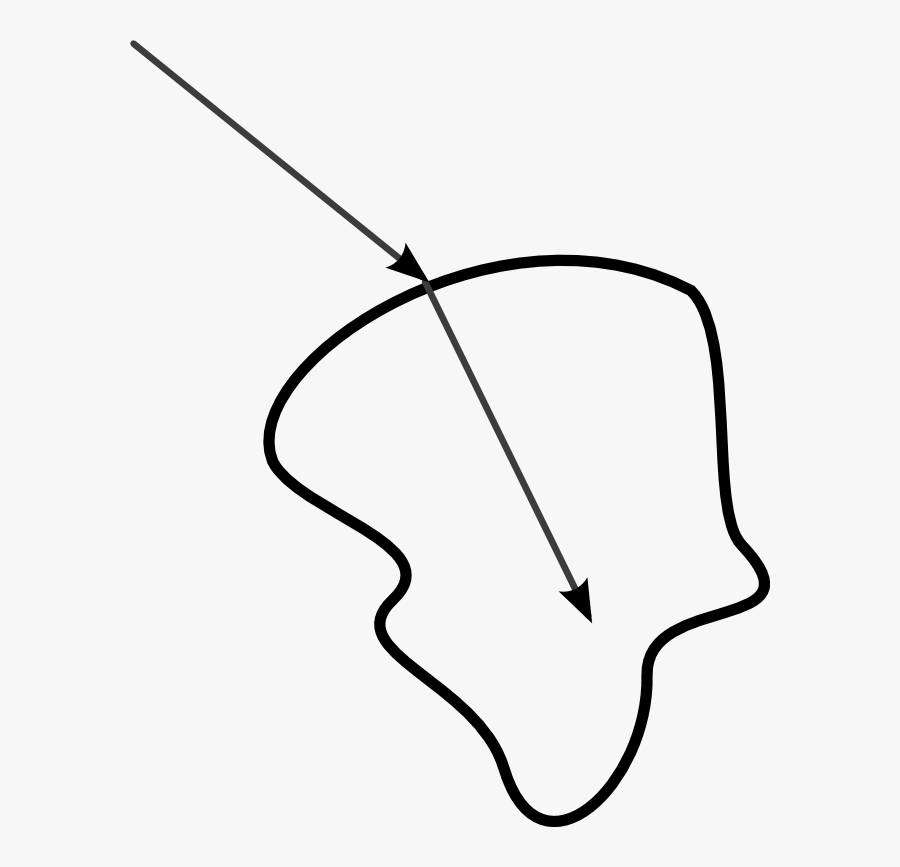 Specular Transmission Path - Line Art, Transparent Clipart