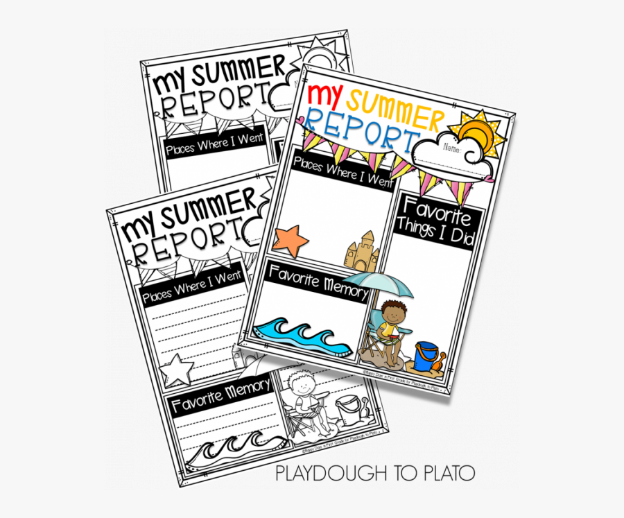 Printable Summer Report - Cartoon, Transparent Clipart