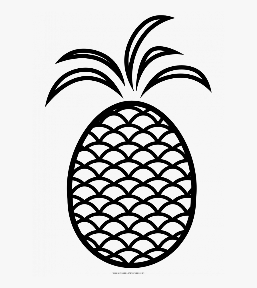 Pineapple Coloring Page, Transparent Clipart