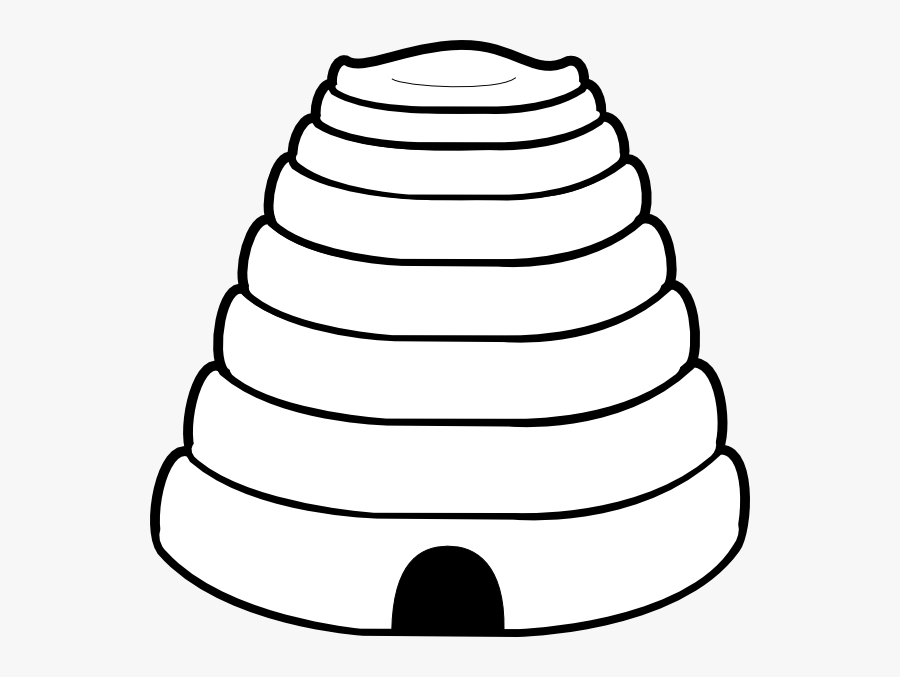 Bee Hive Coloring Page, Transparent Clipart