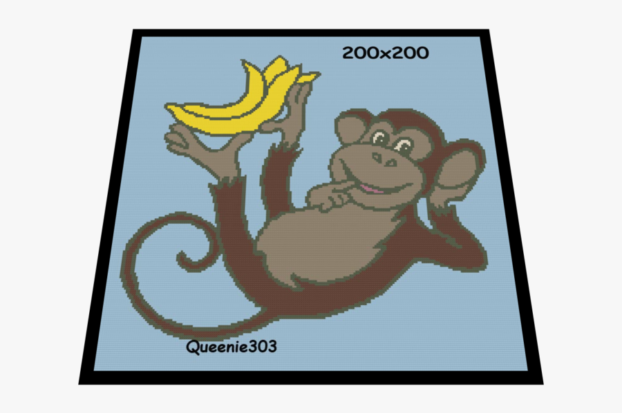 Monkey With Bananas - Cartoon, Transparent Clipart