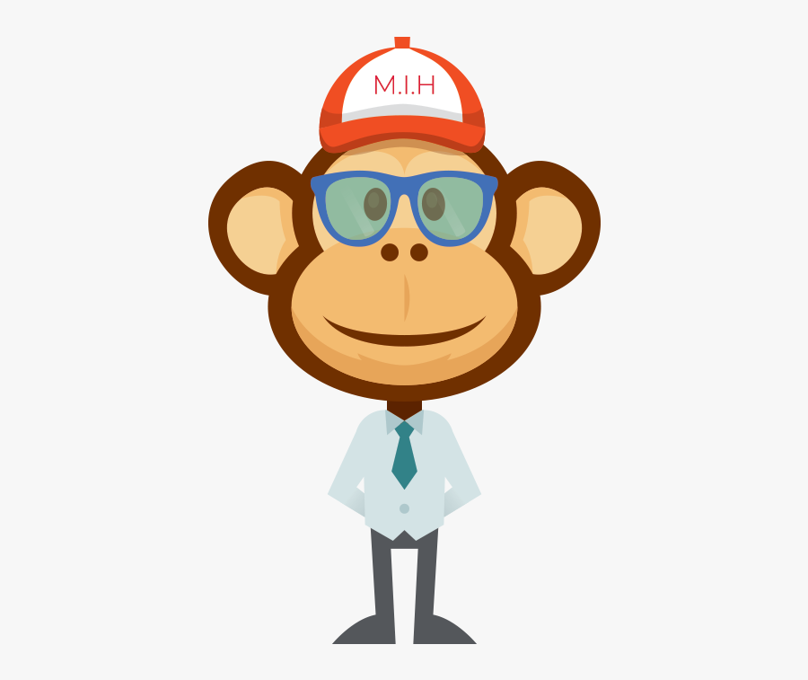 Monkeys In Hats - Cartoon, Transparent Clipart