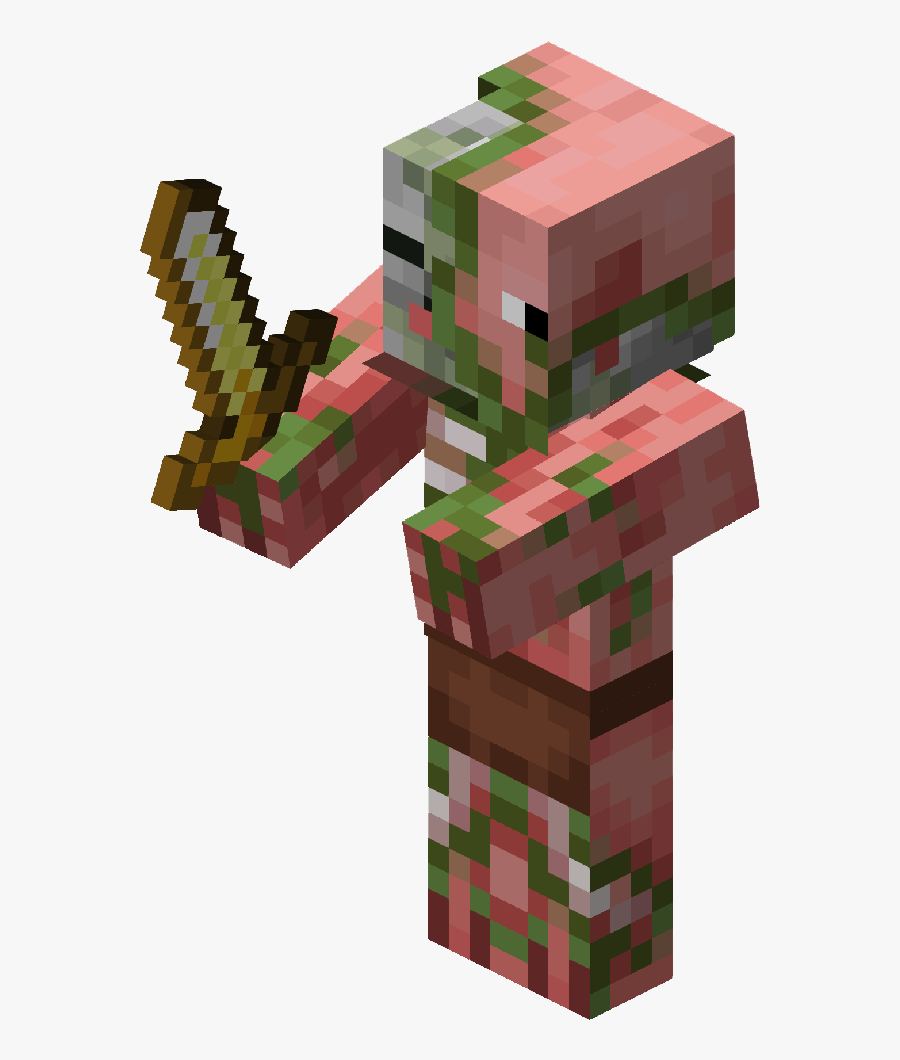 New Texture - Minecraft Zombie Pigman, Transparent Clipart