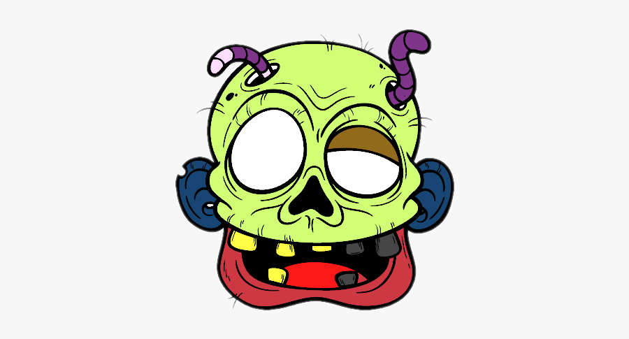 #zombie #zoombie - Zombie Face Cartoon Free, Transparent Clipart