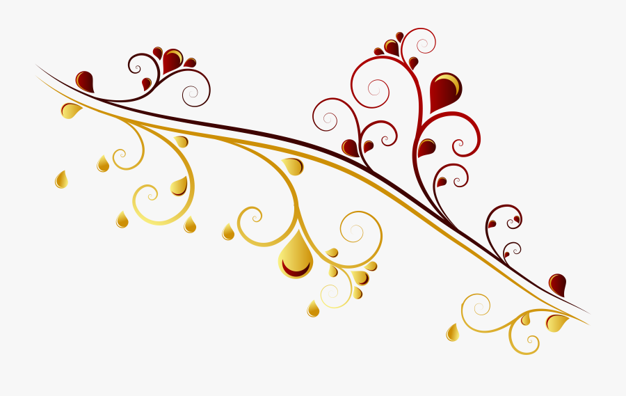 Gold Ornament Euclidean Vector Red - Gold Ornament Vector Png, Transparent Clipart
