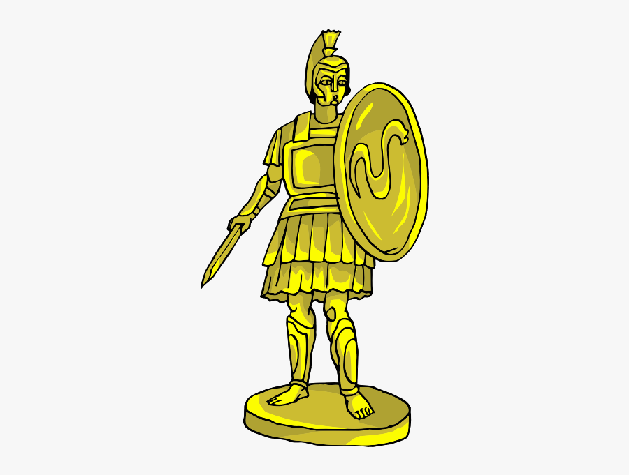 Golden Statue With Soldier - Statue, Transparent Clipart