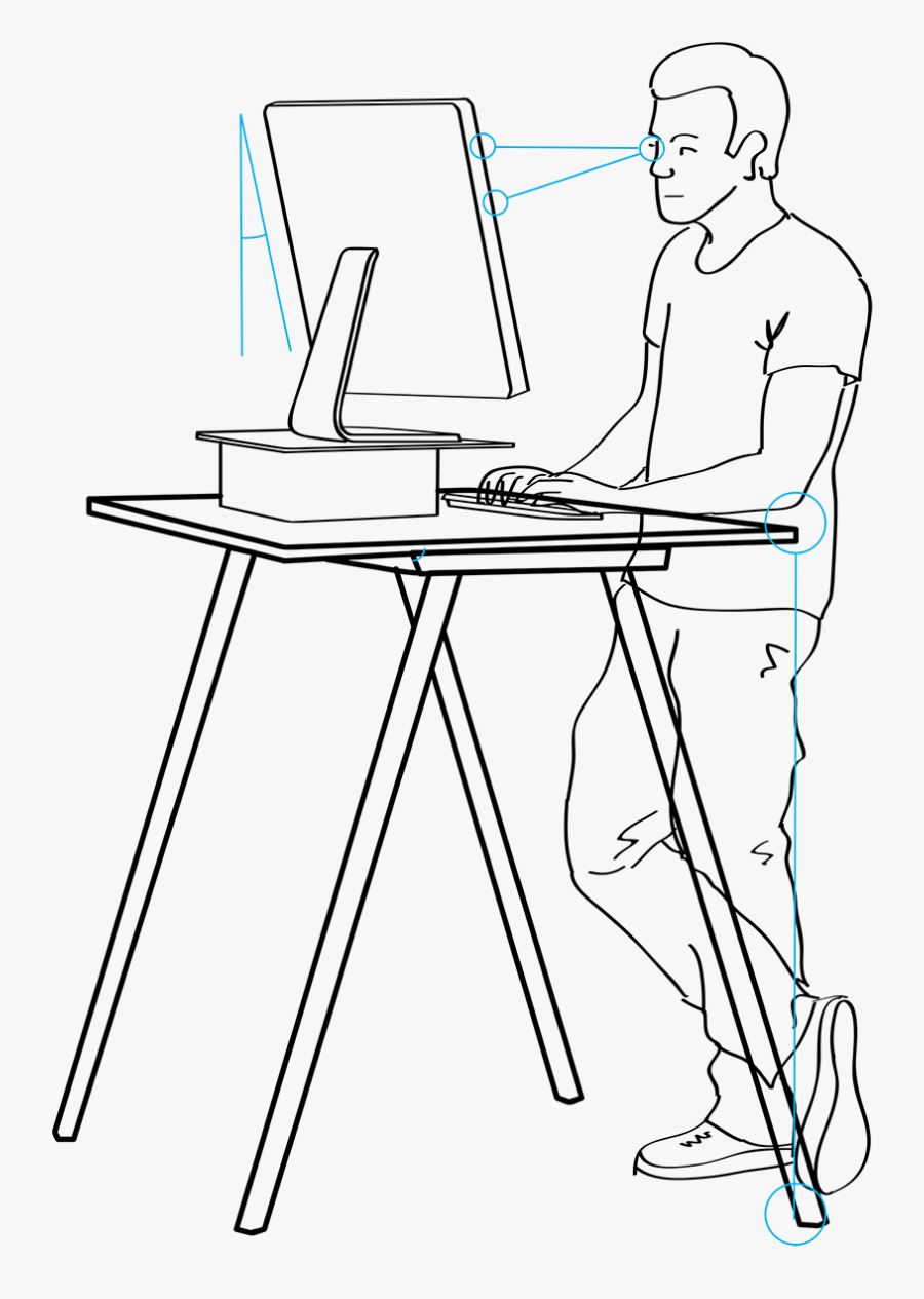 Office Drawing Interior - Standing Ladder Desk, Transparent Clipart