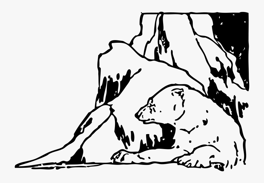 Polar Bear In The Snow - Polar Bear Clip Art, Transparent Clipart