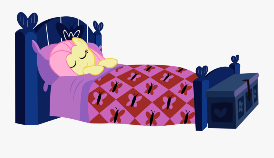 Download Fluttershy Sleeping In Bed Clipart Fluttershy - My Little Pony Fluttershy Sleeping, Transparent Clipart