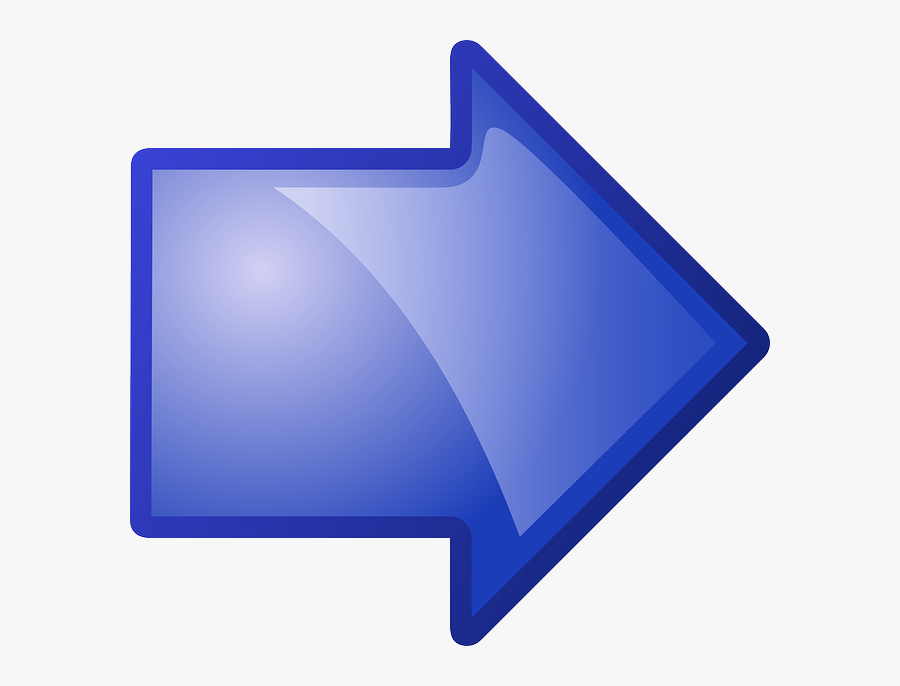 Blue Arrow Shape, Transparent Clipart