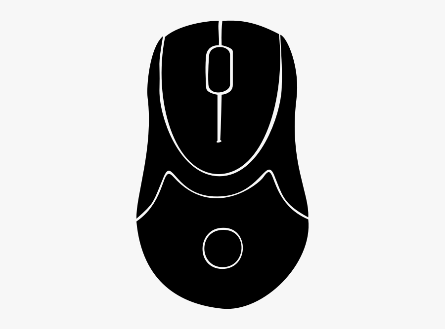 Vector Graphics Of Computer Mouse Silhouette With White - Computer Mouse Icon Png, Transparent Clipart