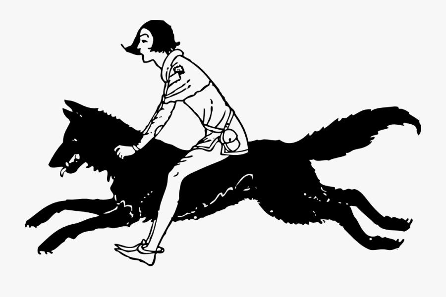 Running Wolf Tattoo - Running Wolf Silhouette, Transparent Clipart