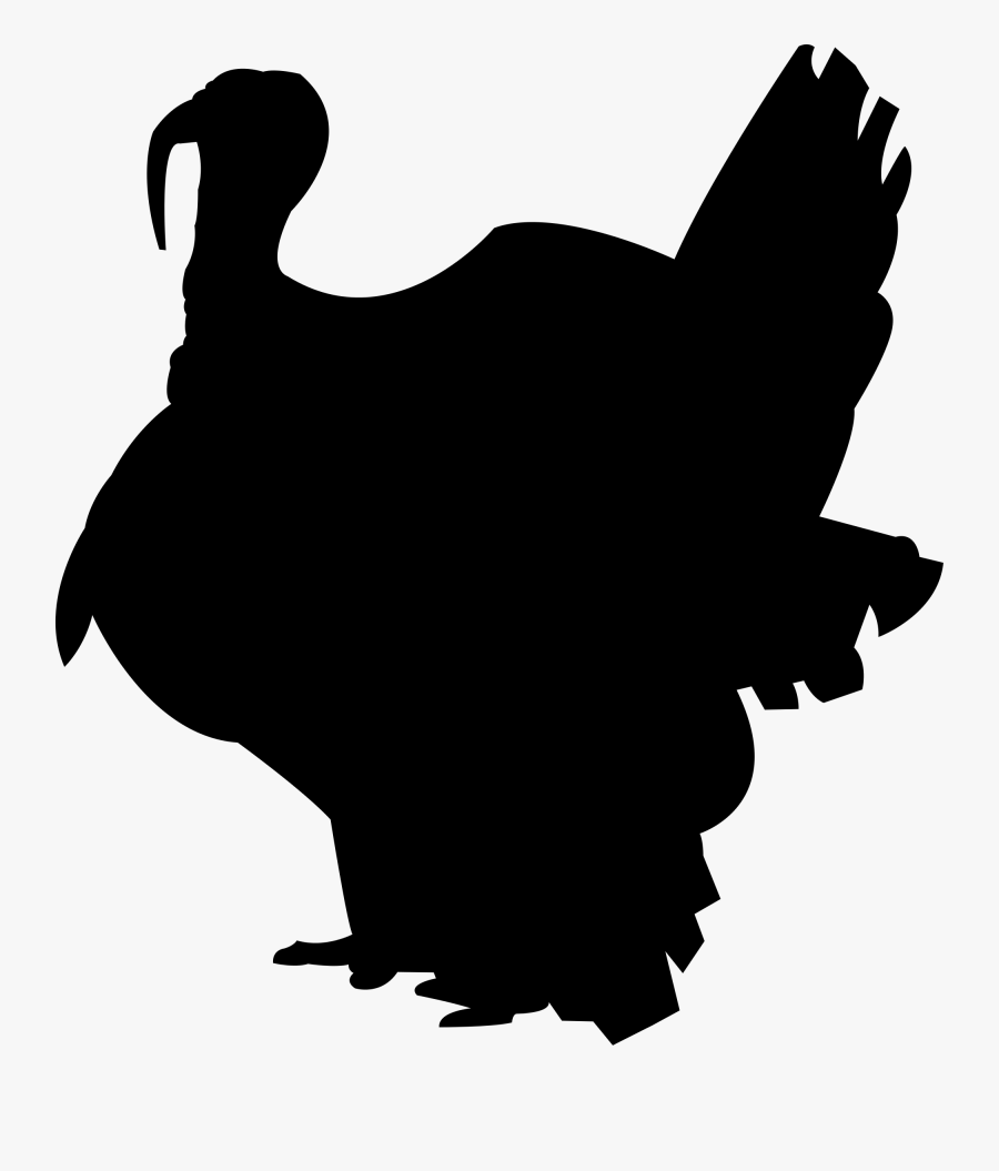 Silhouette Turkey Meat Clip Art - Transparent Turkey Silhouette Png, Transparent Clipart