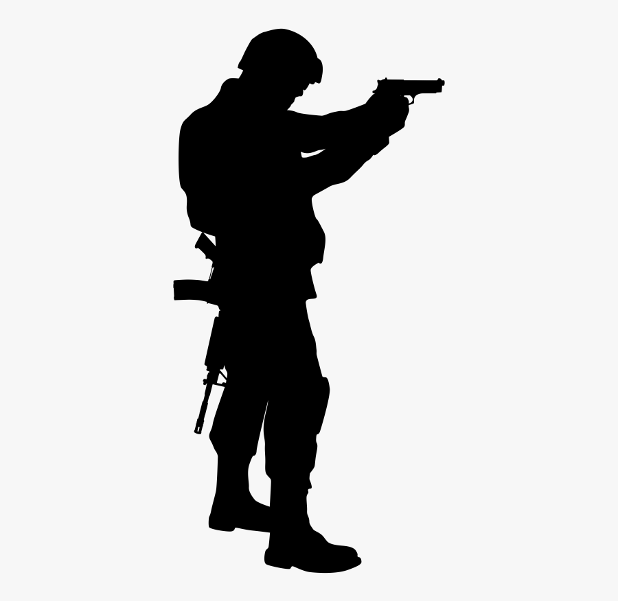 Soldier Silhouette Transparent Background, Transparent Clipart