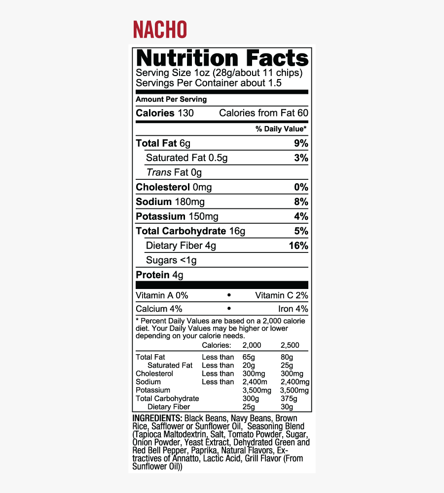 Beanfields Bean Chips Snacks - Beanfields Chips Nutrition Facts, Transparent Clipart