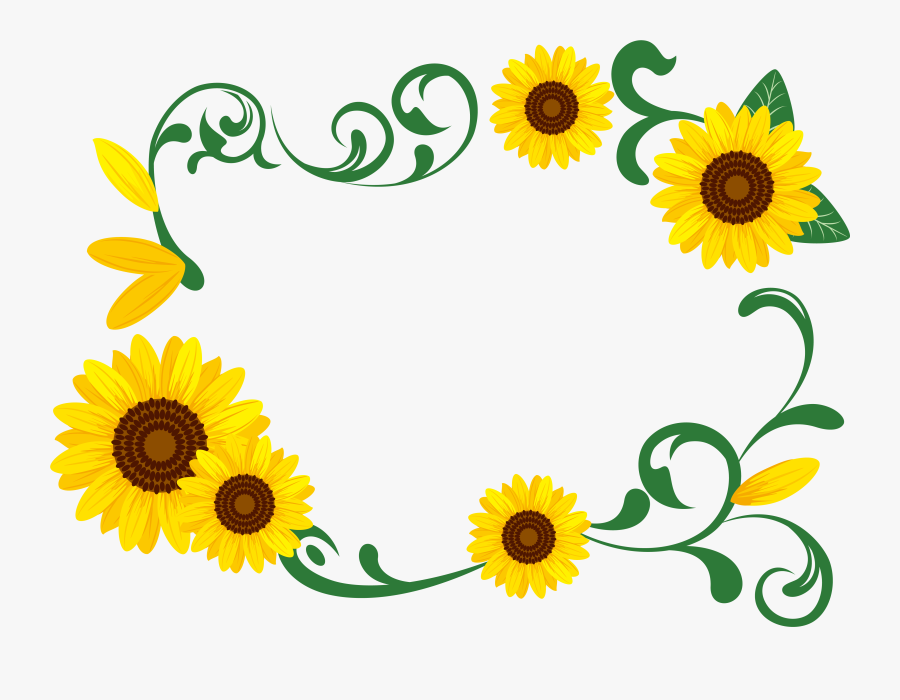 Garland Clipart Sunflower ひまわり イラスト フリー フレーム