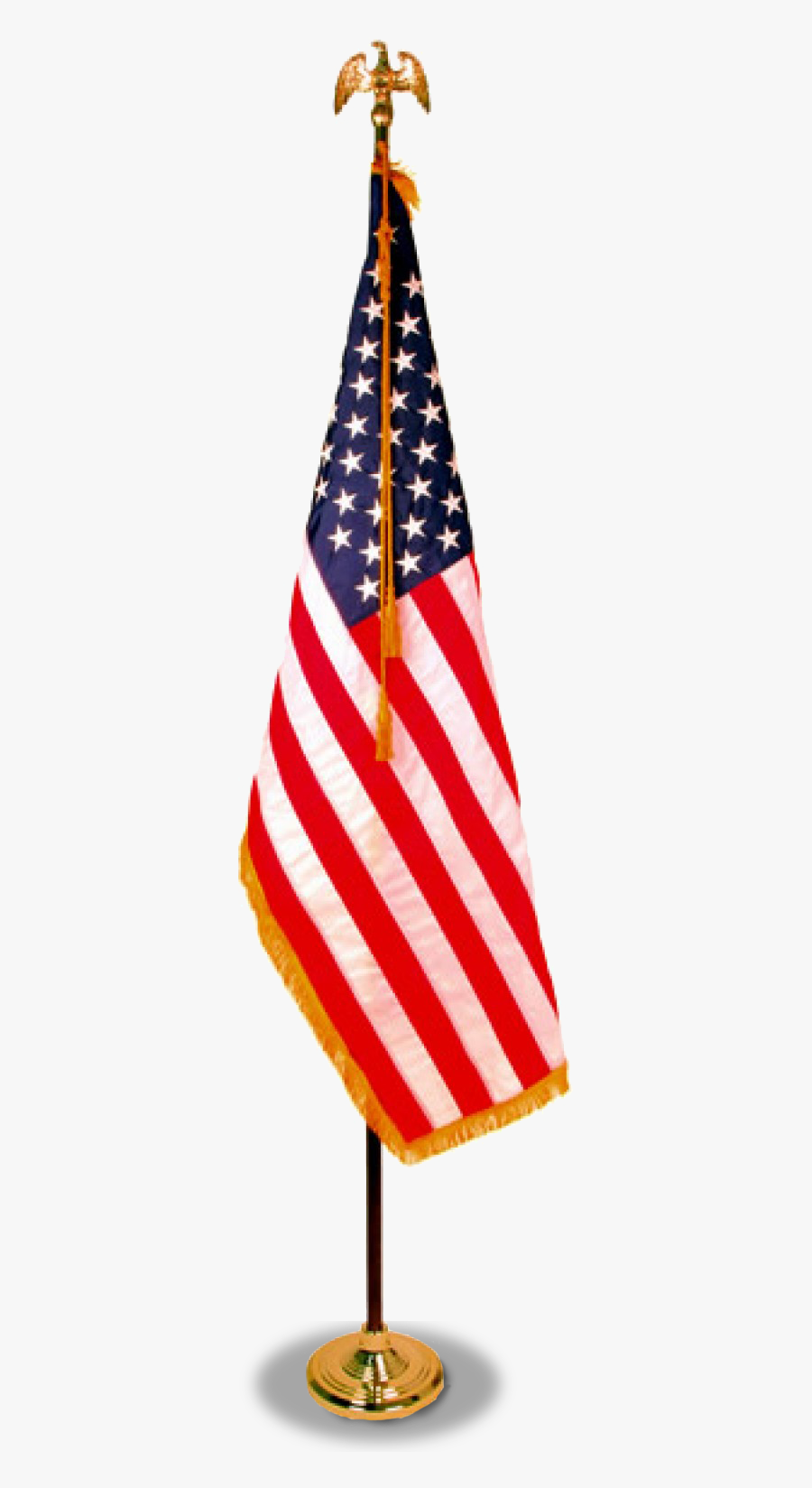 Transparent Flagpole Pulley Clipart - American Flag On Pole Png, Transparent Clipart