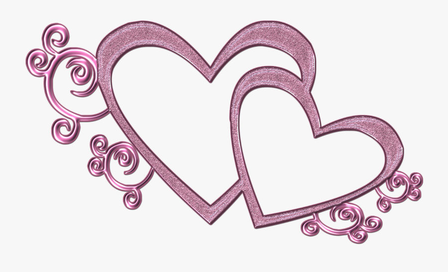Double Heart Clipart Wedding, Transparent Clipart