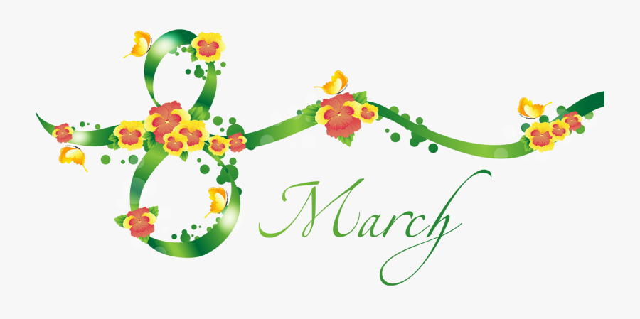 8 March Women Day, Transparent Clipart