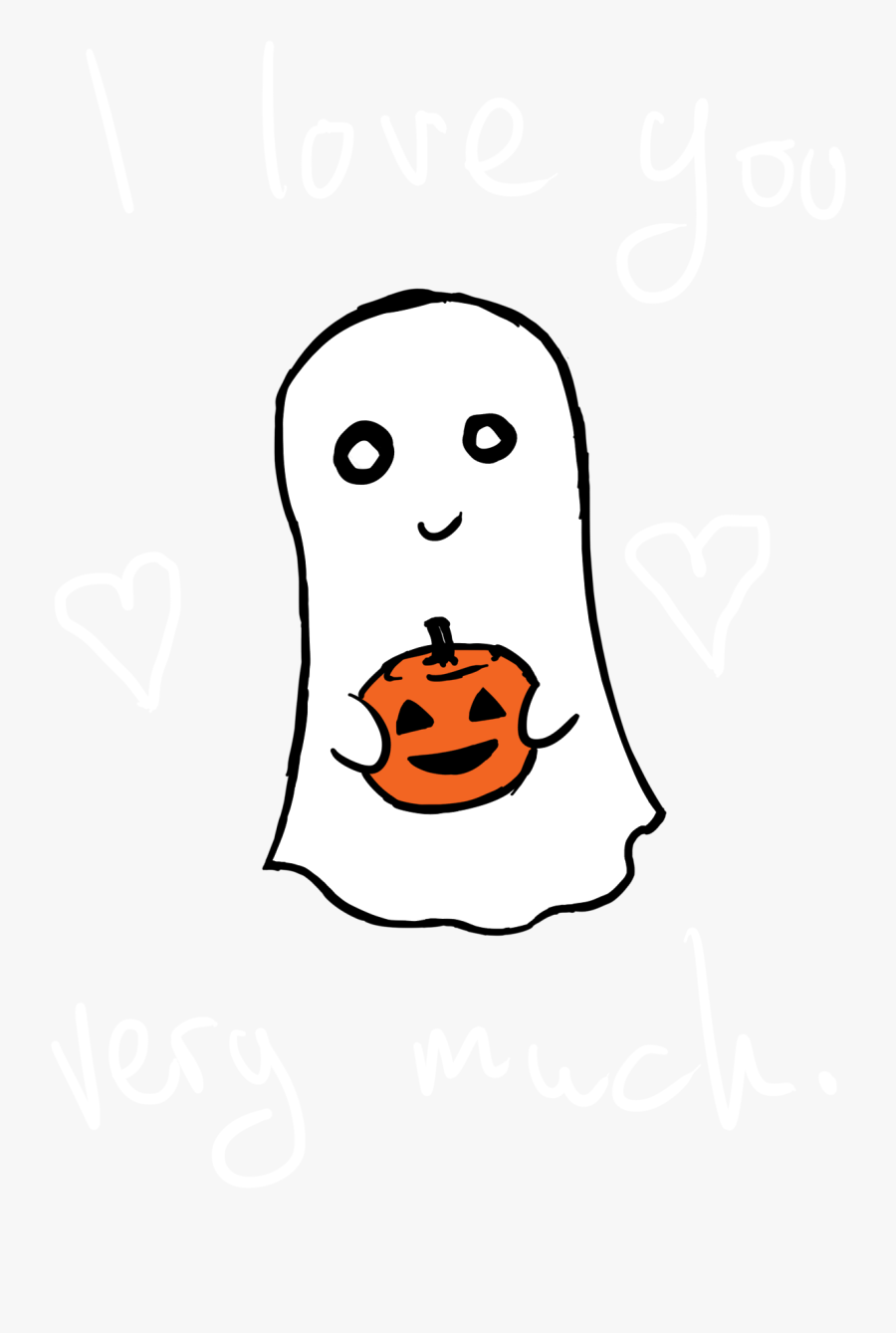 Cute Halloween Ghost Transparent, Transparent Clipart