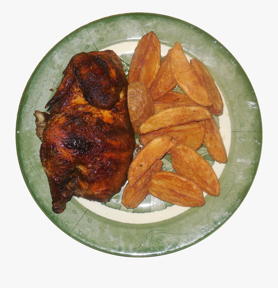 Rotisserie Chicken And Potato Wedges - Potato Wedges, Transparent Clipart