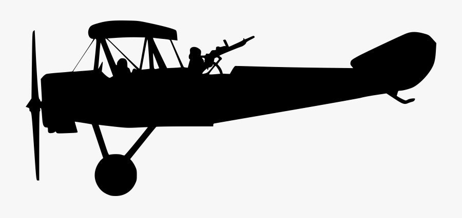Old Airplane Silhouette Png, Transparent Clipart
