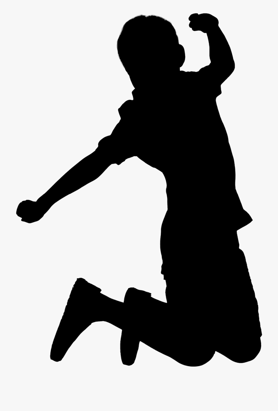 Vector Graphics Child Silhouette Portable Network Graphics - Jumping Clipart Black And White, Transparent Clipart