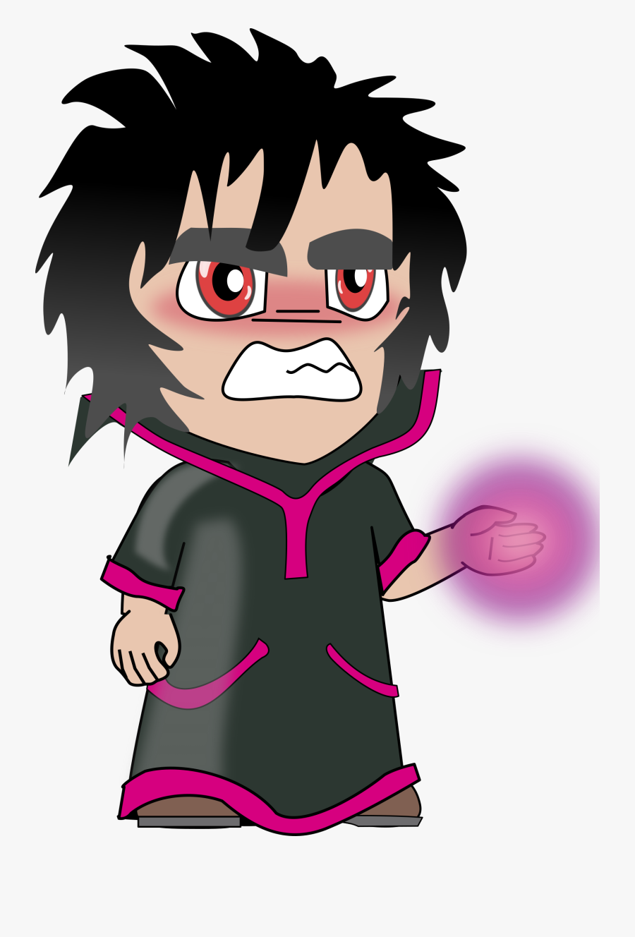 Microsoft Clipart Evil Wizard - Sorcerer Chibi, Transparent Clipart