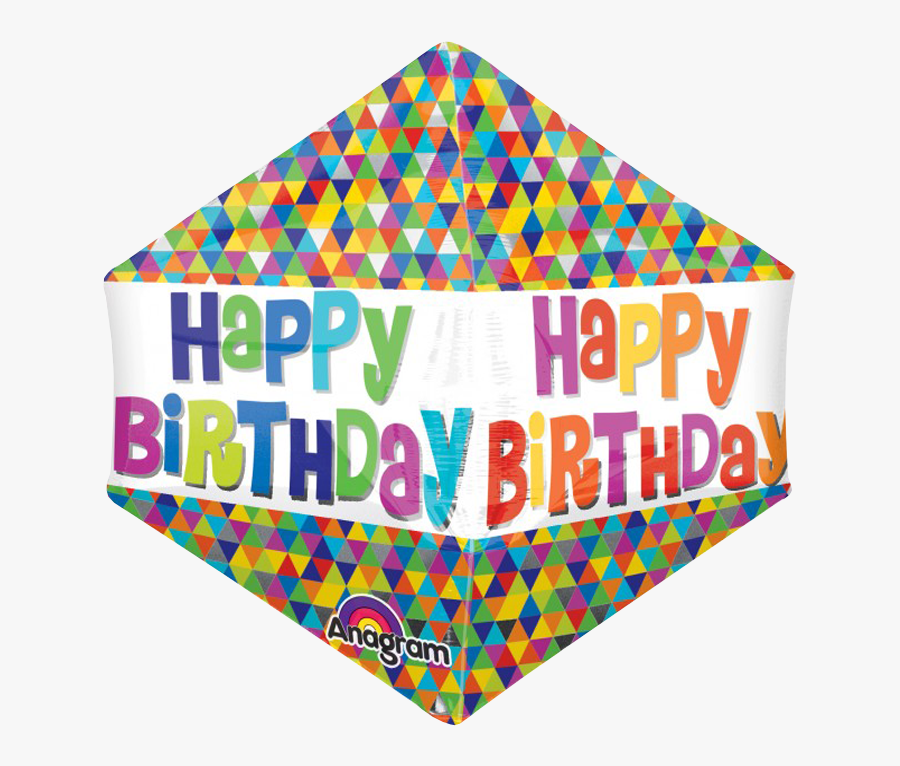 Happy Birthday Mod Geo Balloon Clipart , Png Download - Triangle, Transparent Clipart