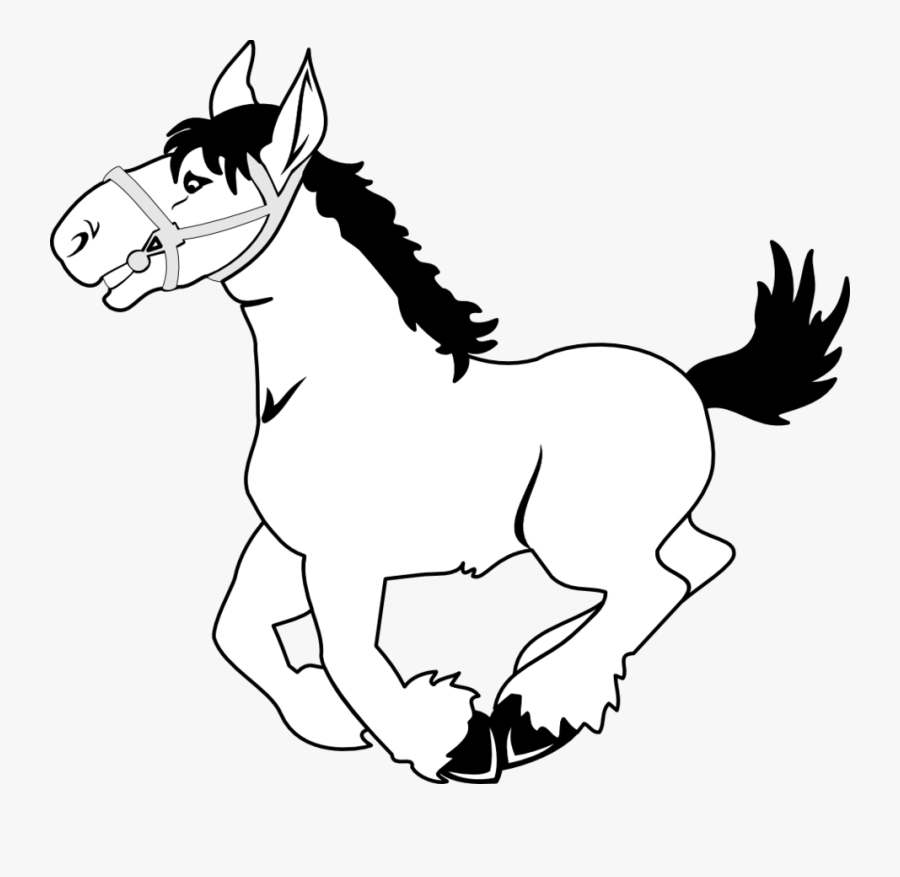 White Horse Head With Bridle Clipart - Horse Clip Art, Transparent Clipart