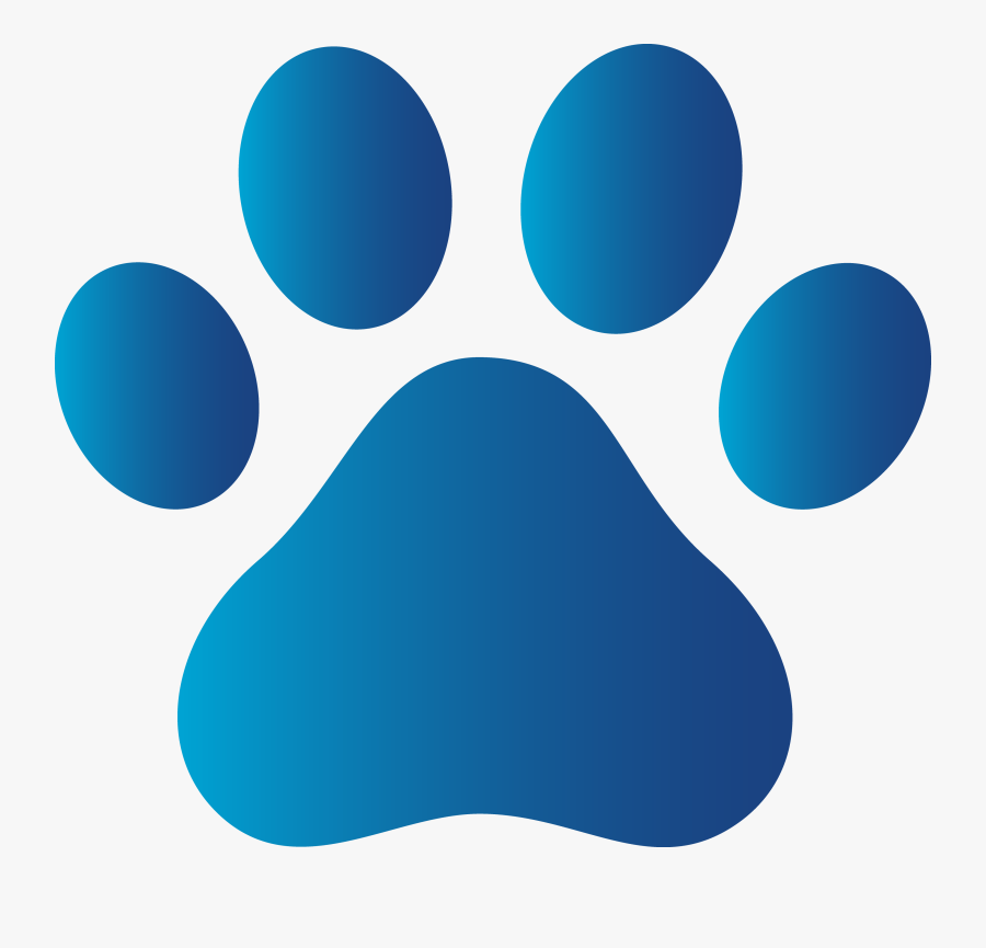 Free Clipart Cat And Dog - Blue Dog Paw Print, Transparent Clipart