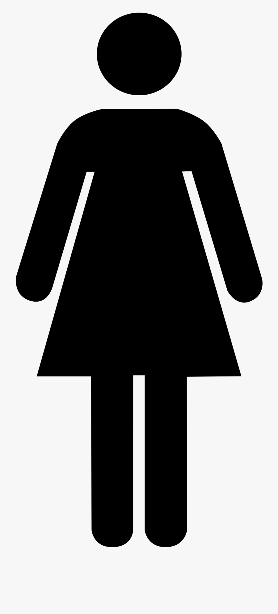 Female Toilet Sign Png, Transparent Clipart