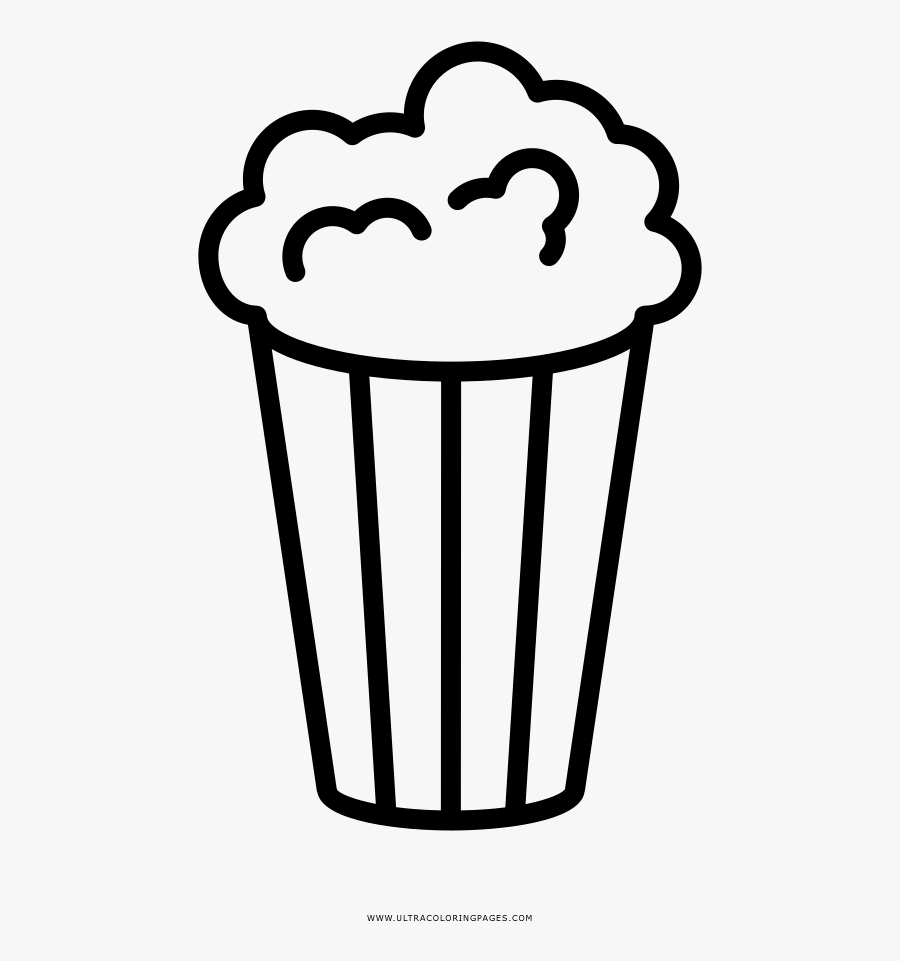 Popcorn Coloring Page - Pop Corn Da Colorare, Transparent Clipart