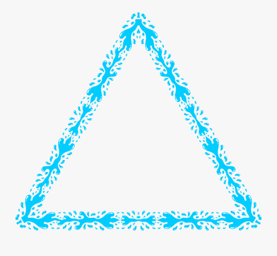 Triangle,symmetry,area - Water Splash Clipart, Transparent Clipart