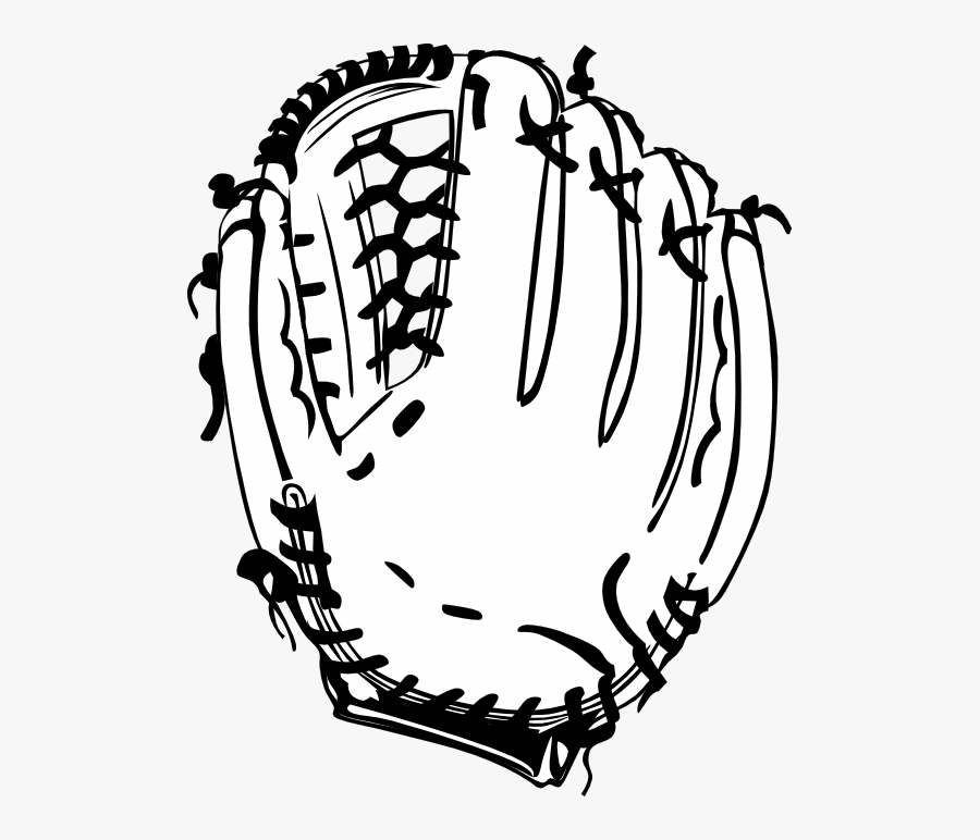 Baseball Glove Clipart Black And White, Transparent Clipart