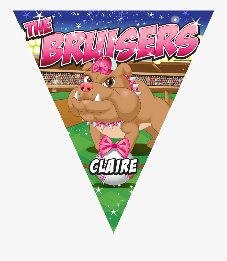 The Bruisers Triangle Individual Team Pennant - Cartoon, Transparent Clipart