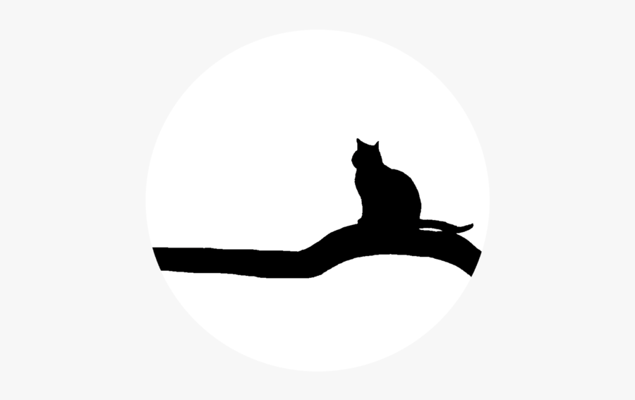 Silhouette,felidae,cat - Cat Yawns, Transparent Clipart