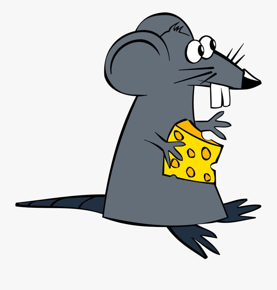 Rat-152162 - Mouse With Cheese Clipart, Transparent Clipart