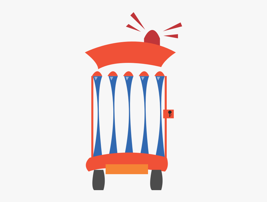 Jail Car - Clip Art, Transparent Clipart