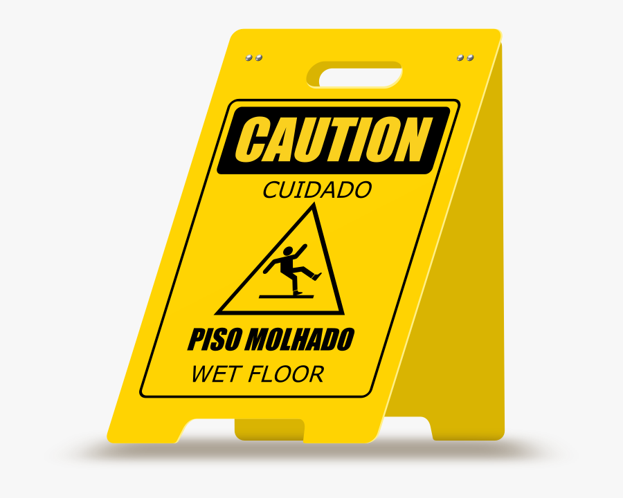 Wet Floor A-frame - Triangle, Transparent Clipart
