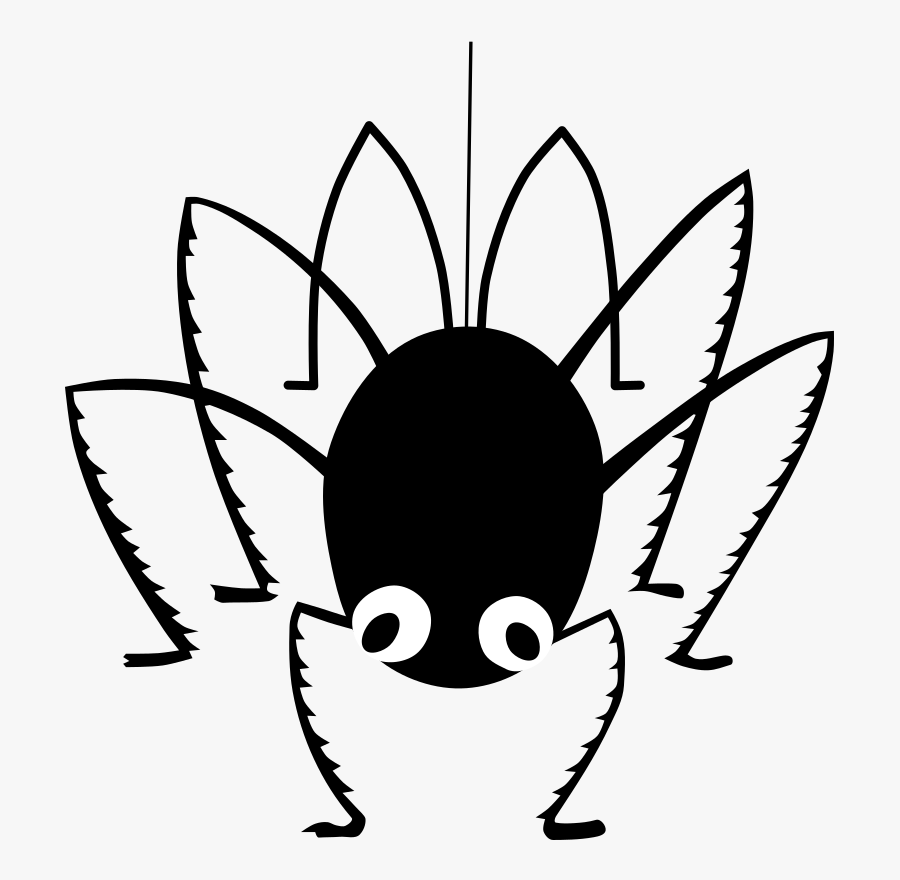 Miss Muffet S Medium - Spiders Clipart Black And White, Transparent Clipart