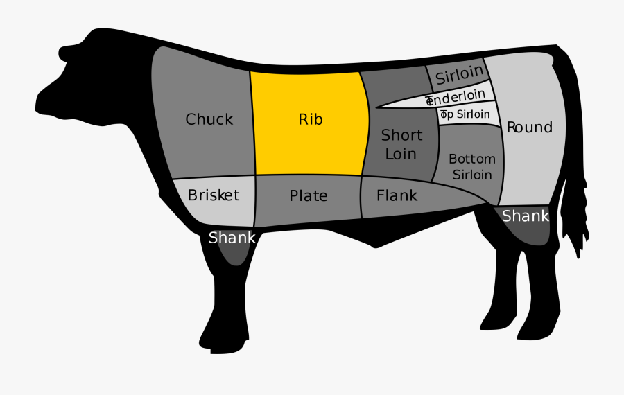Part Of The Cow Is Brisket, Transparent Clipart